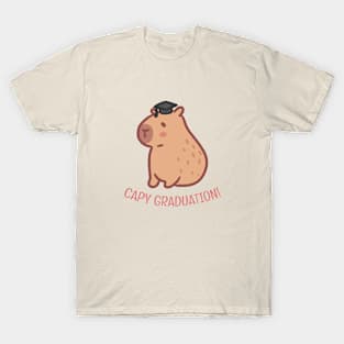 cute capybara wearing a graduation cap T-Shirt